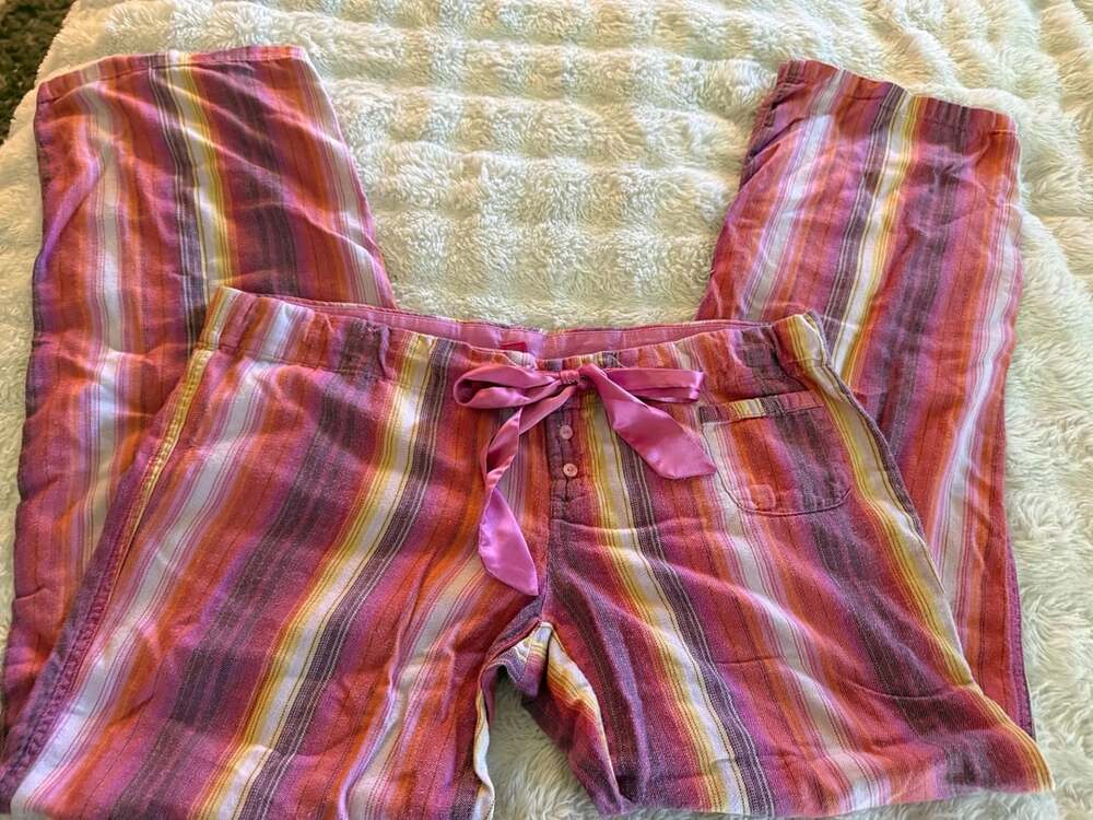 Pink Victoria's Secret Pajama Pants Size S Multi-colored pink striped